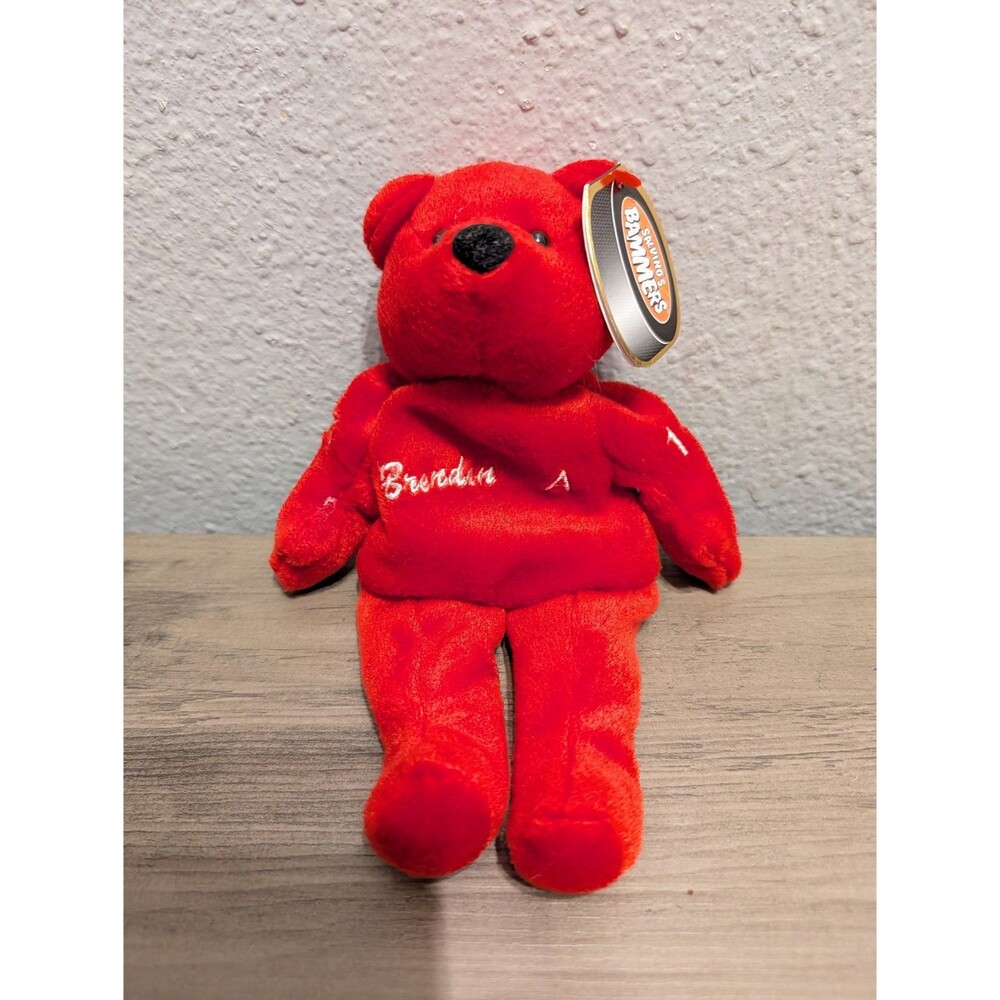 1999 Salvino's Bammers Brendan Shanahan #14 Red Wings Beanie Bear Plush NWT